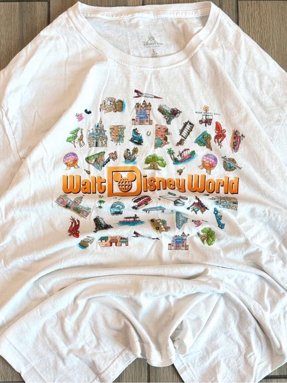 Disney White Walt Disney World Icon Graphic Tee
